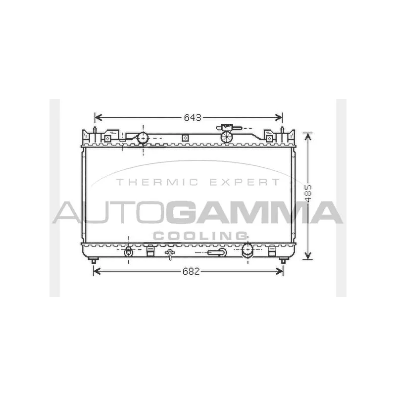 Radiateur, refroidissement du moteur AUTOGAMMA 104716