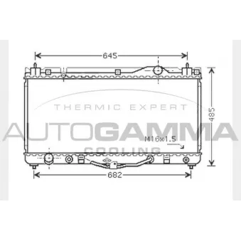 Radiateur, refroidissement du moteur AUTOGAMMA 104717