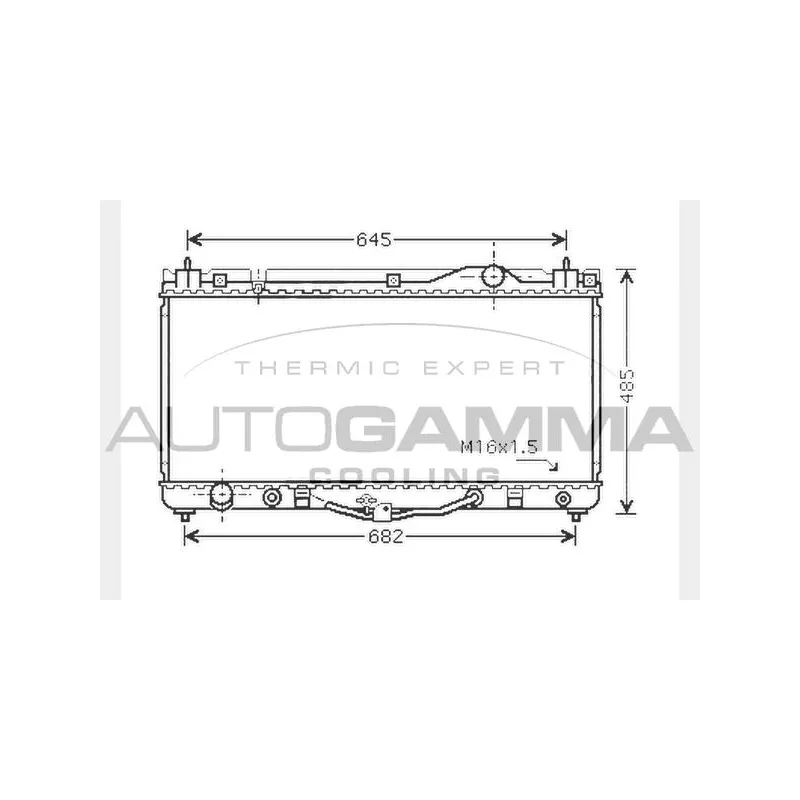 Radiateur, refroidissement du moteur AUTOGAMMA 104717
