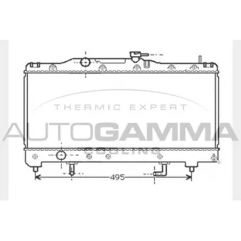 Radiateur, refroidissement du moteur AUTOGAMMA 104718