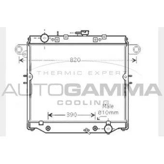 Radiateur, refroidissement du moteur AUTOGAMMA 104739