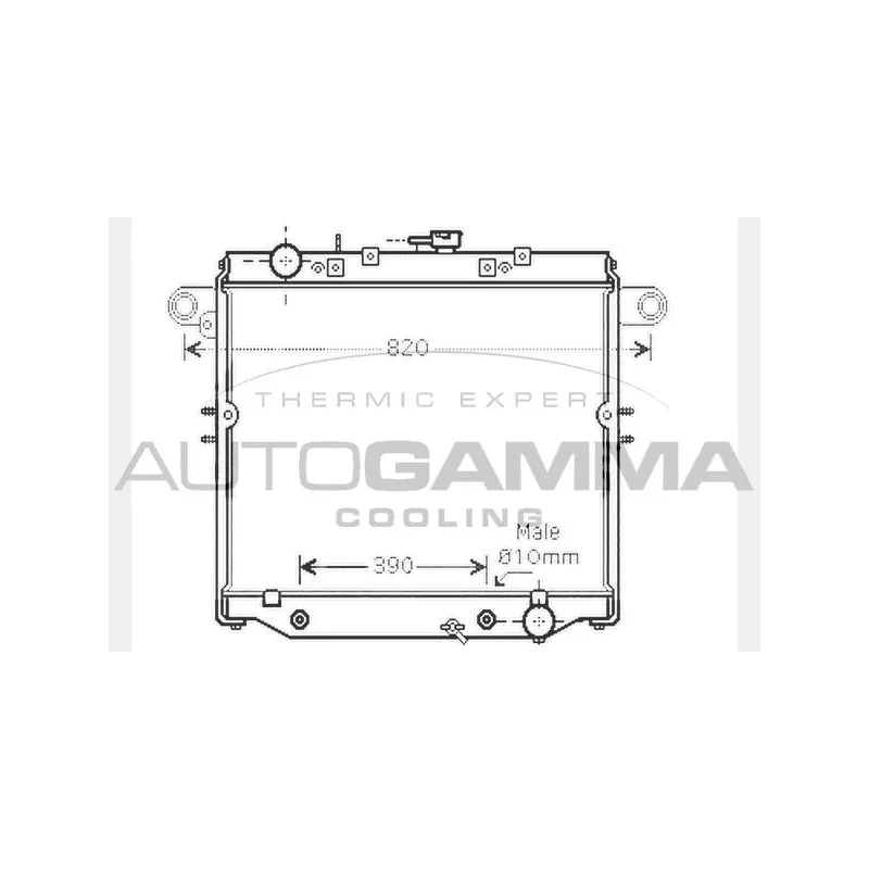 Radiateur, refroidissement du moteur AUTOGAMMA 104739