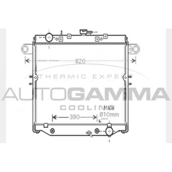 Radiateur, refroidissement du moteur AUTOGAMMA 104740