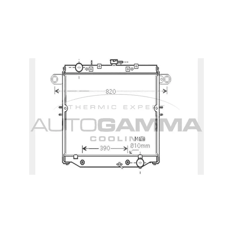 Radiateur, refroidissement du moteur AUTOGAMMA 104740