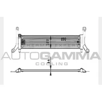 Radiateur, refroidissement du moteur AUTOGAMMA 104750