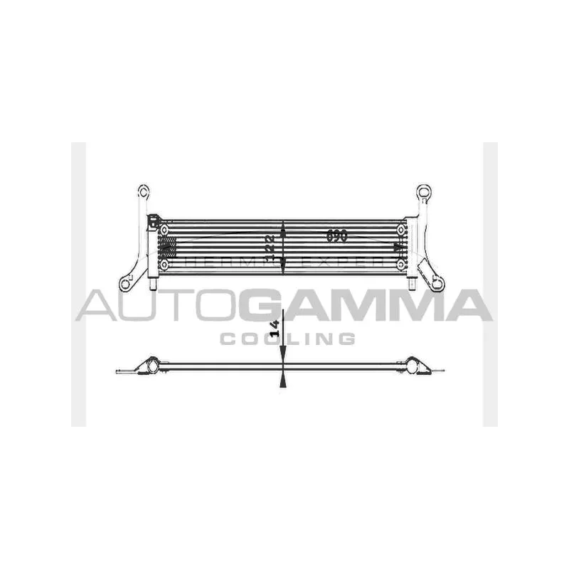 Radiateur, refroidissement du moteur AUTOGAMMA 104750