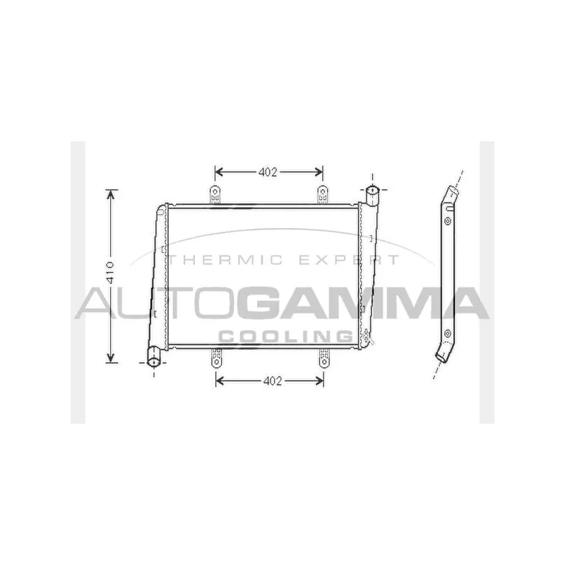 Radiateur, refroidissement du moteur AUTOGAMMA 104752
