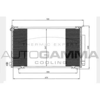 Condenseur, climatisation AUTOGAMMA 104755
