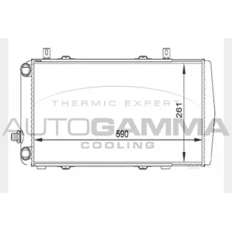 Radiateur, refroidissement du moteur AUTOGAMMA 104756