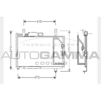 Condenseur, climatisation AUTOGAMMA 104762