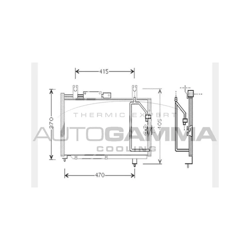 Condenseur, climatisation AUTOGAMMA 104762
