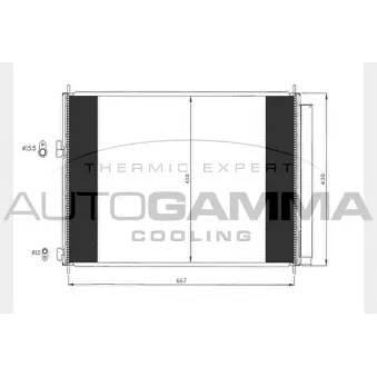 Condenseur, climatisation AUTOGAMMA 104767
