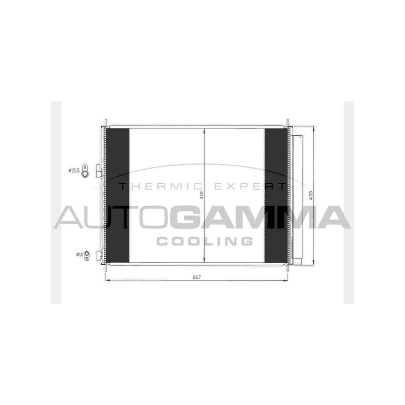 Condenseur, climatisation AUTOGAMMA 104767