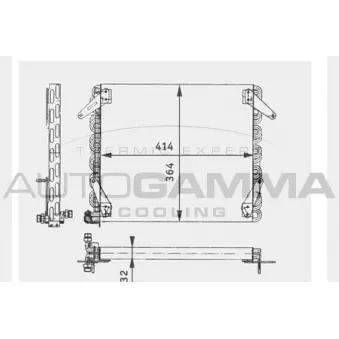 Condenseur, climatisation AUTOGAMMA 104778