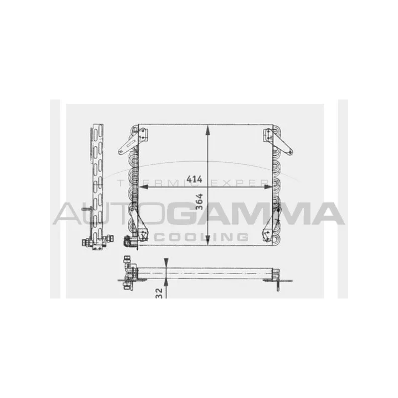 Condenseur, climatisation AUTOGAMMA 104778