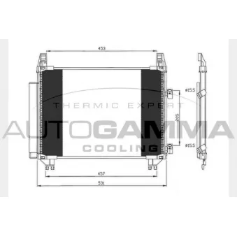 Condenseur, climatisation AUTOGAMMA 104780