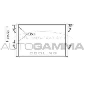 Condenseur, climatisation AUTOGAMMA 104830