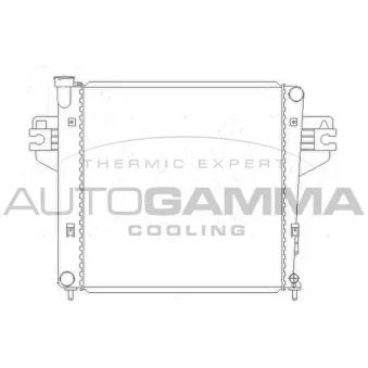 Radiateur, refroidissement du moteur AUTOGAMMA 104836