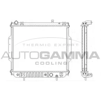 Radiateur, refroidissement du moteur AUTOGAMMA 104838