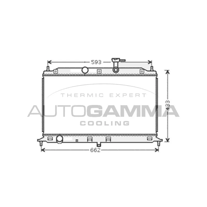 Radiateur, refroidissement du moteur AUTOGAMMA 104845