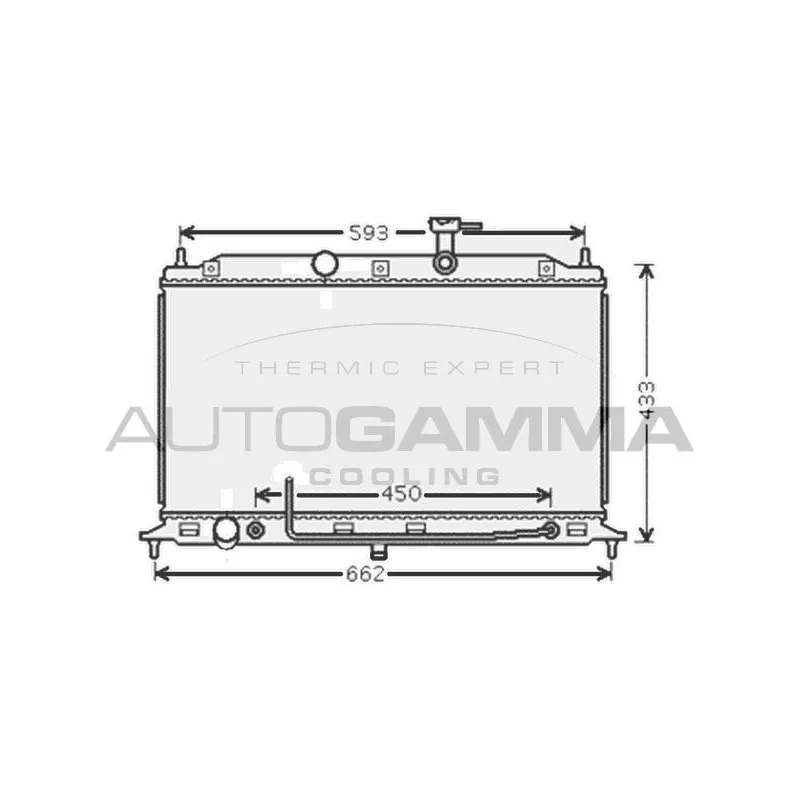 Radiateur, refroidissement du moteur AUTOGAMMA 104846