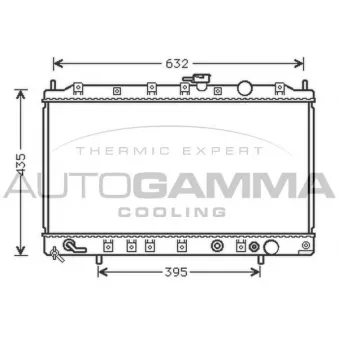 Radiateur, refroidissement du moteur AUTOGAMMA 104857