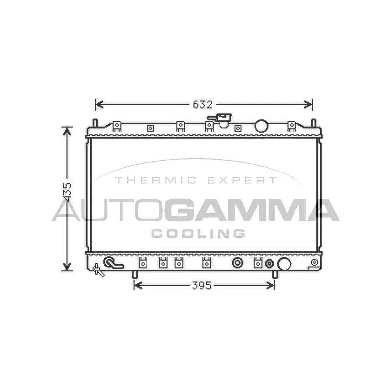 Radiateur, refroidissement du moteur AUTOGAMMA 104857