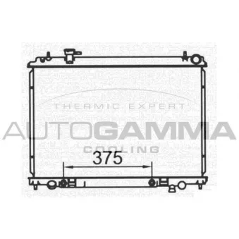 Radiateur, refroidissement du moteur AUTOGAMMA 104858