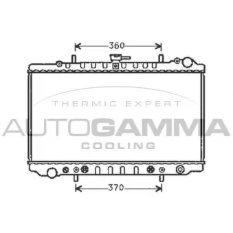 Radiateur, refroidissement du moteur AUTOGAMMA 104862