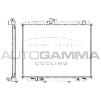 Radiateur, refroidissement du moteur AUTOGAMMA 104863