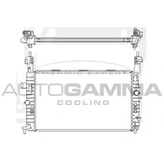 Radiateur, refroidissement du moteur AUTOGAMMA 104866