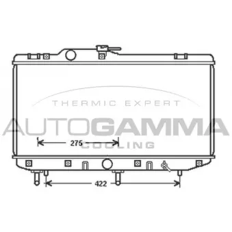 Radiateur, refroidissement du moteur AUTOGAMMA 104869