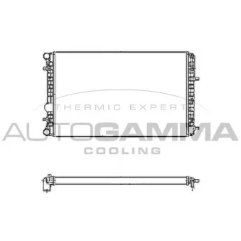 Radiateur, refroidissement du moteur AUTOGAMMA 104870