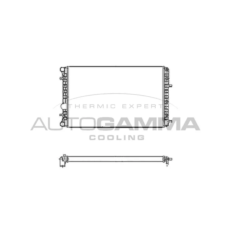 Radiateur, refroidissement du moteur AUTOGAMMA 104870