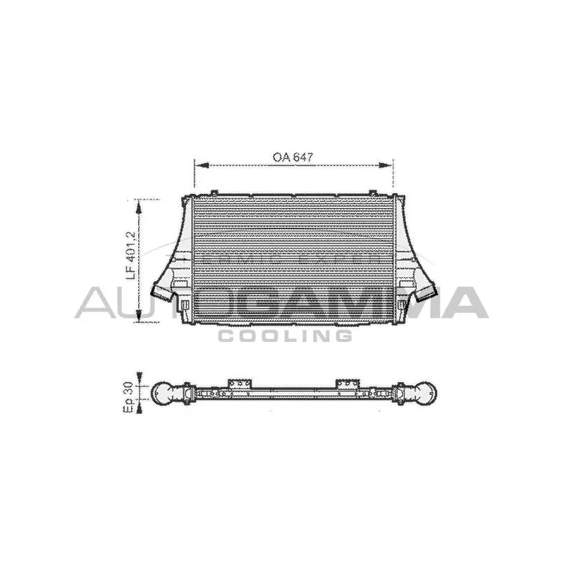 Intercooler, échangeur AUTOGAMMA 104894