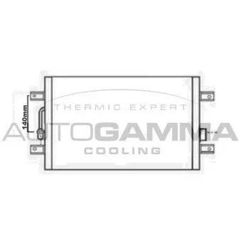 Condenseur, climatisation AUTOGAMMA 104948