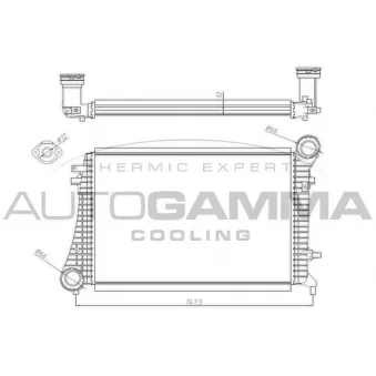 Intercooler, échangeur AUTOGAMMA 104985