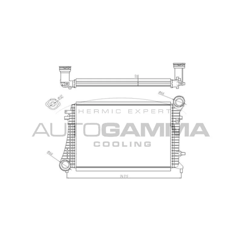Intercooler, échangeur AUTOGAMMA 104985