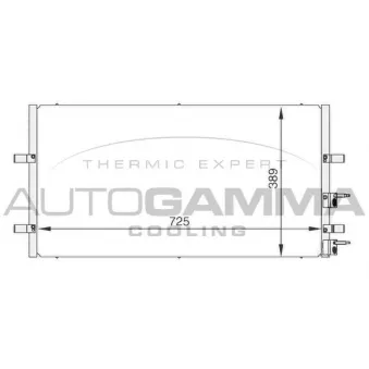 Condenseur, climatisation AUTOGAMMA 104986