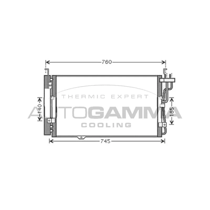 Condenseur, climatisation AUTOGAMMA 104999