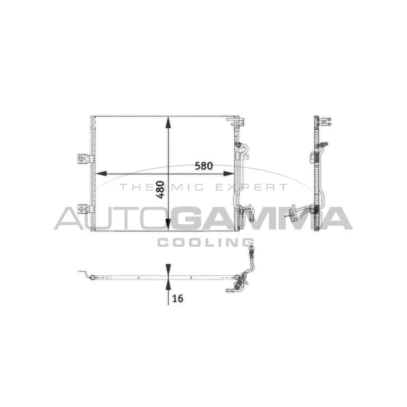 Condenseur, climatisation AUTOGAMMA 105010