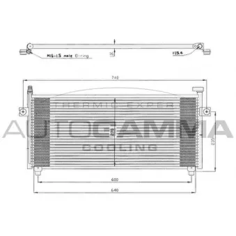 Condenseur, climatisation AUTOGAMMA 105016