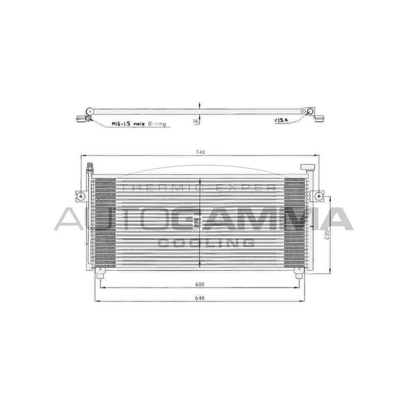 Condenseur, climatisation AUTOGAMMA 105016
