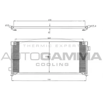 Condenseur, climatisation AUTOGAMMA 105026