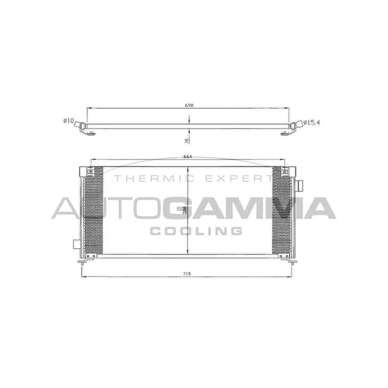 Condenseur, climatisation AUTOGAMMA 105026