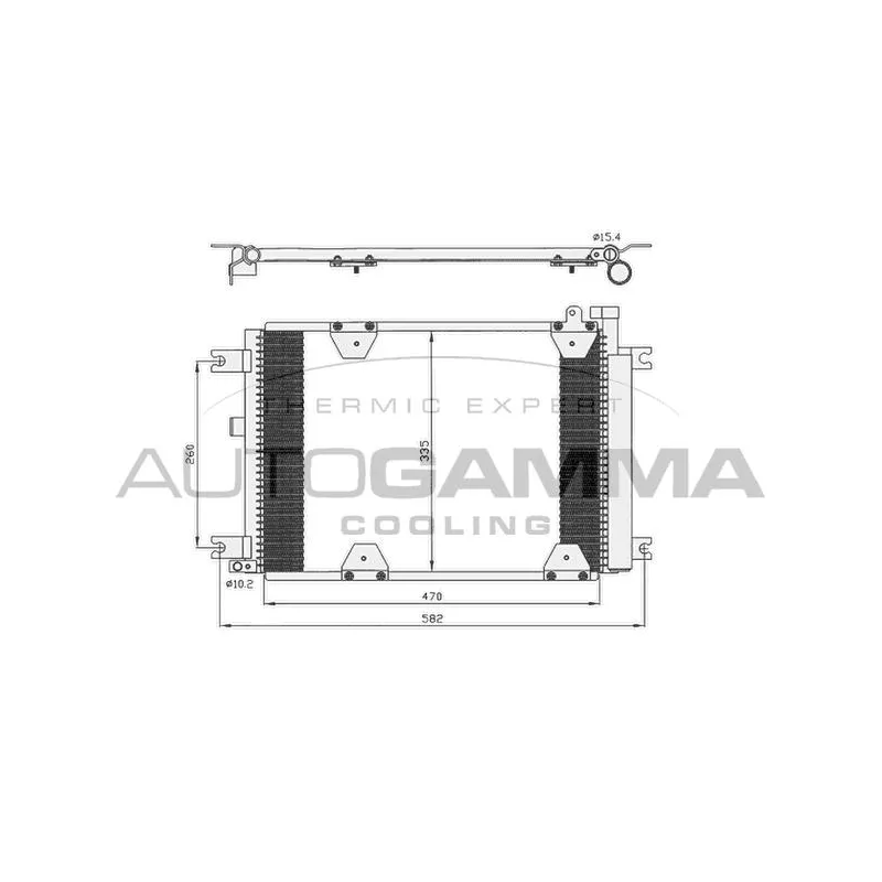 Condenseur, climatisation AUTOGAMMA 105027