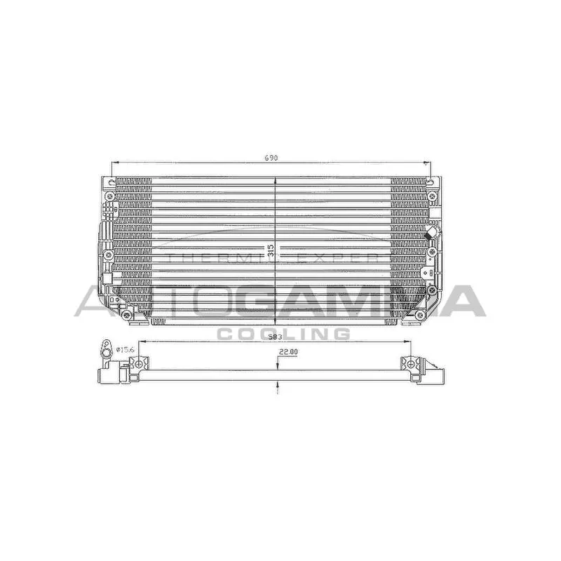 Condenseur, climatisation AUTOGAMMA 105034
