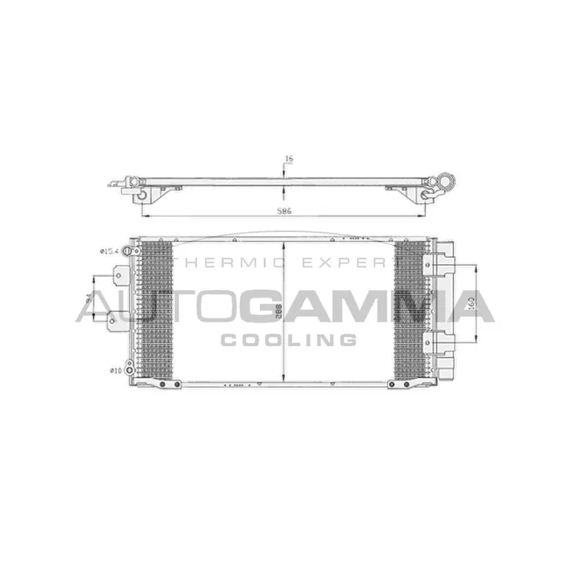 Condenseur, climatisation AUTOGAMMA 105035