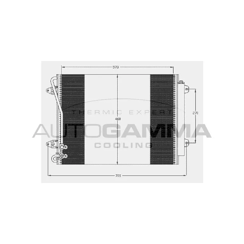 Condenseur, climatisation AUTOGAMMA 105038