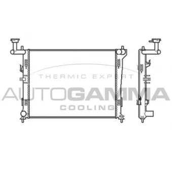 Radiateur, refroidissement du moteur AUTOGAMMA 105047